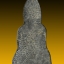 พระหูยาน พิมพ์กลาง เนื้อชินเงิน 5.5x2.7 cm
