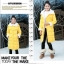 PreOrderคนอ้วน - เสื้อกันหนาวแฟชั่น ตัวยาว ผ้าร่ม บุนวม และขนสัตว์คอ ข้อมือ กระดุม Hood ถอดได้ สี : เหลือง / ดำ