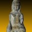 พระหูยาน พิมพ์กลาง เนื้อชินเงิน 5.5x2.7 cm