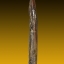 พระลีลาฝักดาบ เนื้อดินเผาเคลือบ 2x8.5 cm สุโขทัย เก่าเก็บจากกรุ