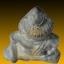พระหูยาน พิมพ์กลาง เนื้อชินเงิน 5.5x2.7 cm
