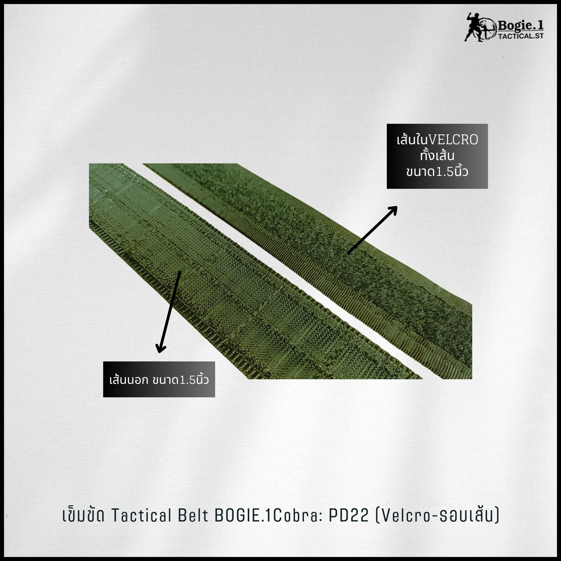 เข็มขัด 2 เส้น หัว Cobra รุ่น PD22
