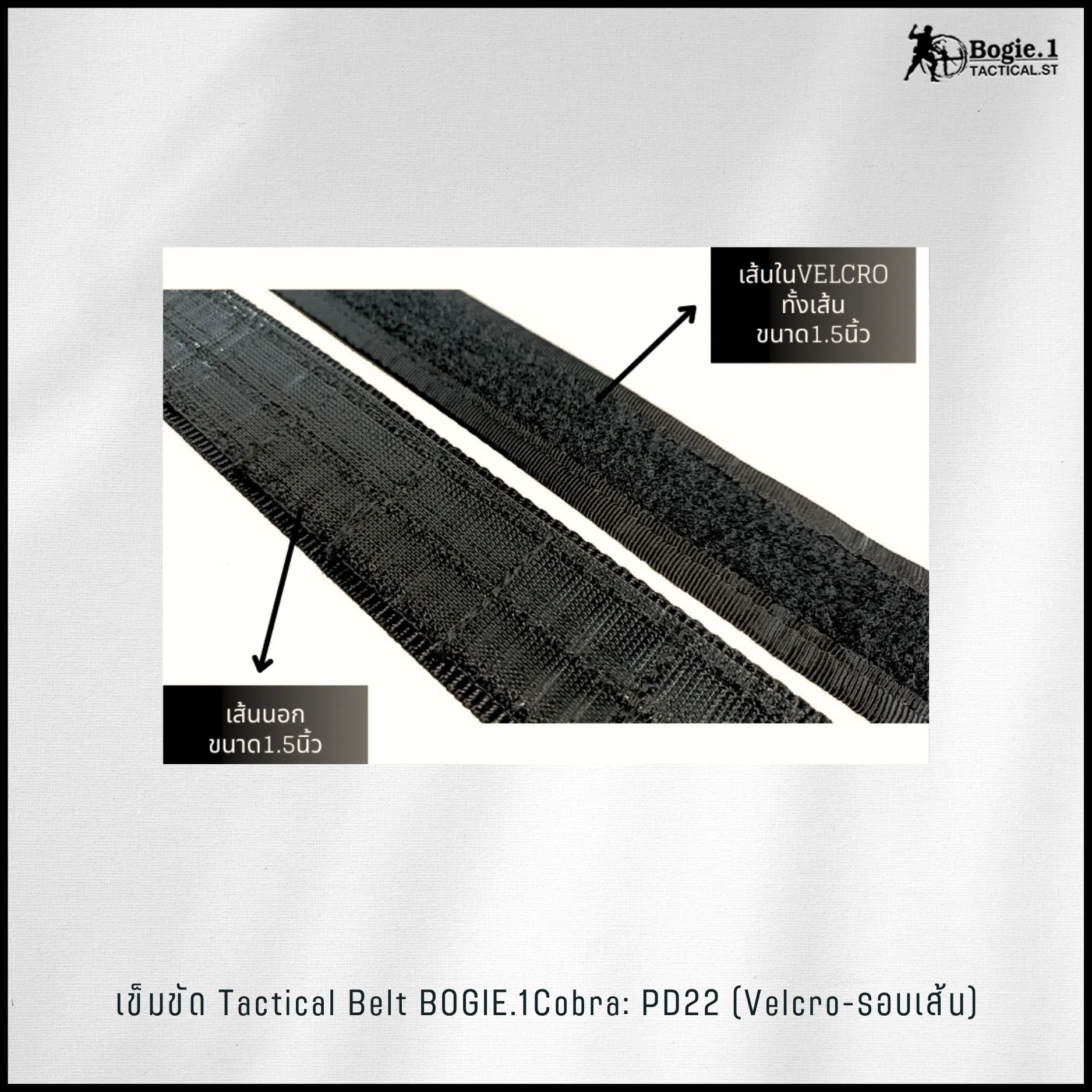 เข็มขัด 2 เส้น หัว Cobra รุ่น PD22